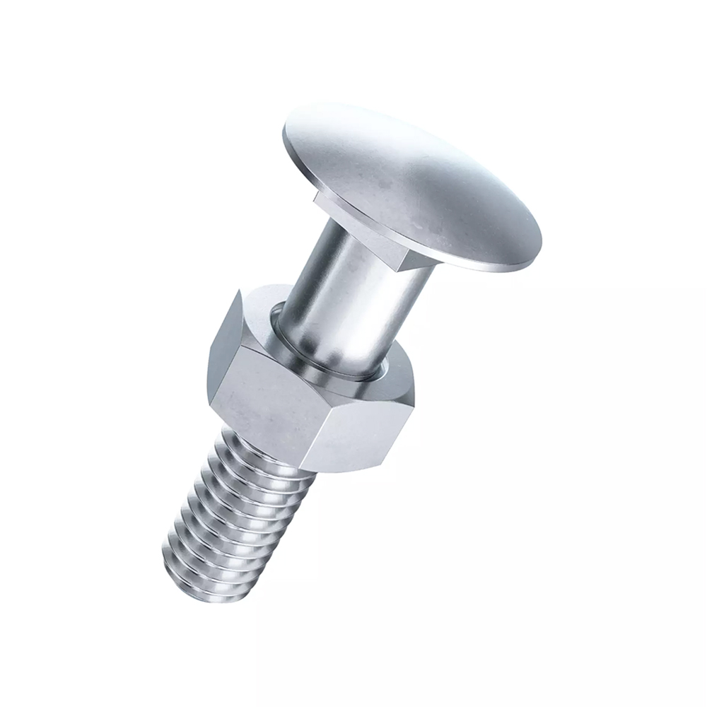 Bild von bestaPAC Flachrundschraube mit Mutter verzinkt M6x60